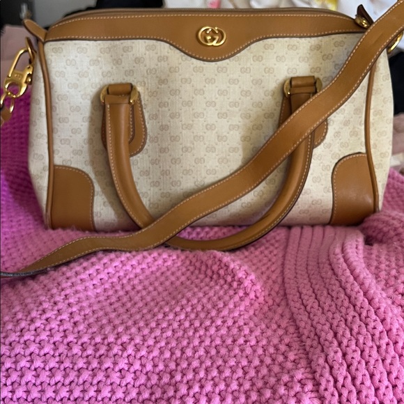 Gucci Cream and Tan Satchel - Picture 9 of 11